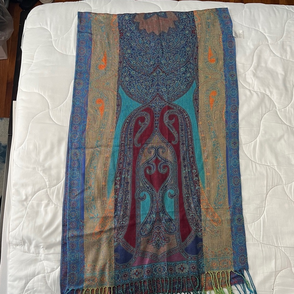 Assorted colors Tassle Boho Paisley Fringe Wrap Shawl Scarf 78” - Picture 11 of 11